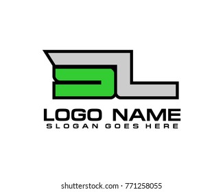Initial letter S & L logo template vector