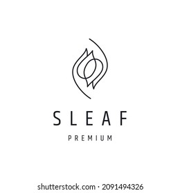 Initial letter S with leaf logo design vector illustration in white backround 
