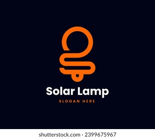 Letra inicial S con lámpara de luz para su negocio