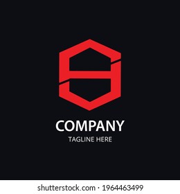 Initial Letter S With Linked Hexagon logo