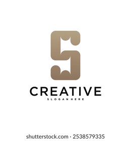 Initial letter S logo, abstract concept design. Premium Vector
