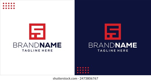 Initial Letter S logo box. Origami Style Geometric Square Shape, Design Inspiration, Illustration, Vector