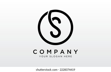 Initial Letter S Logo With Circle Shape. Modern Unique Creative S Logo Design Vector Template.