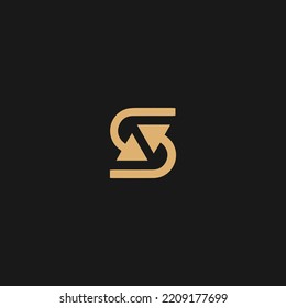 Initial Letter S Logo With Creative Modern Business Typography Vector Template. S Arrow Icon