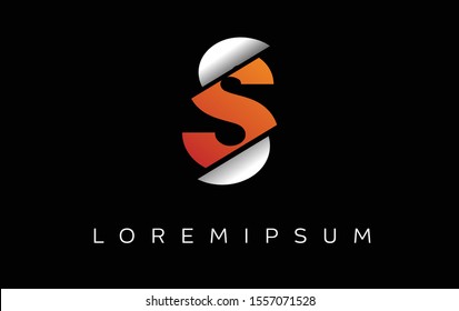 Initial Letter S logo design separate letters with a modern design