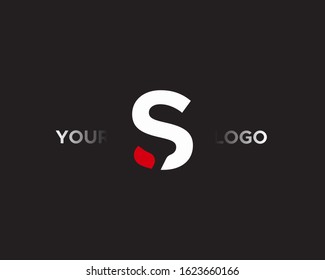 Initial Letter S Logo Design template with Red color