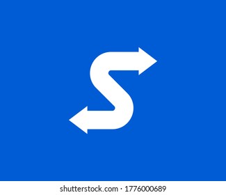 initial letter S logo design