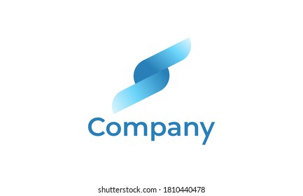 Diseño del logotipo de la letra inicial S. Diseño del logotipo de vectores planos, aislado en fondo blanco. Usable para tecnología y logotipos de negocios.