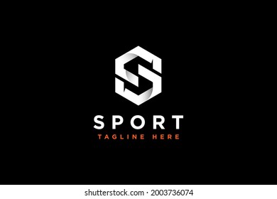 Ilustración vectorial de diseño del logotipo S de la letra inicial. Carta S adecuada para logotipos de empresas y deportes.