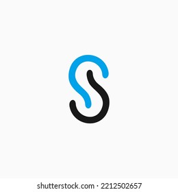 initial letter s logo design vector illustration template