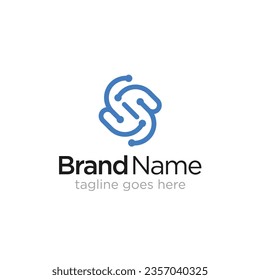 Initial letter S logo design, vector template design