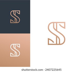 Initial letter S logo design suitable for luxury and modern business