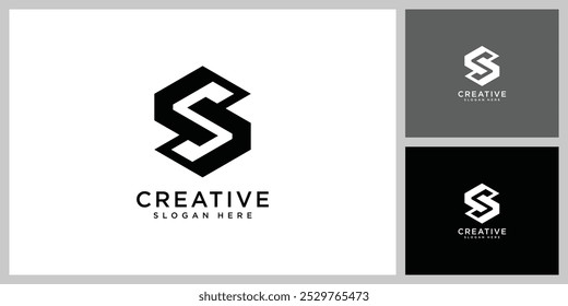 initial letter s logo design template