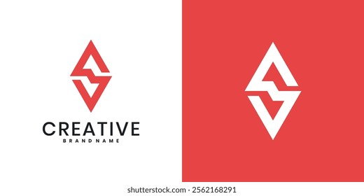 Initial letter S logo design with modern shape