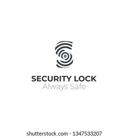 Initial Letter s Logo Fingerprint Design Template