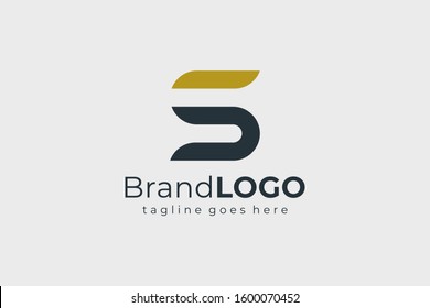 Initial Letter S Logo. Flat Vector Logo Design Template Element