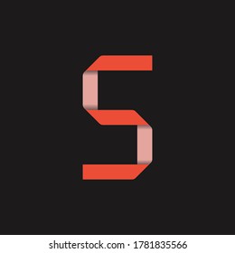 Initial Letter S Logo with Folding Icon Concept. Creative Minimal Alphabet Emblem Design Template. Graphic Symbol for Corporate Business Identity.Creative Vector Graphic Element.