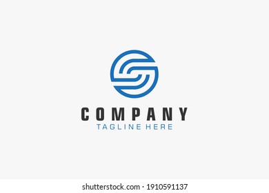 Initial Letter S Logo.  Geometric Hexagonal Line isolated. Usable for Business, Building and Technology Logos. Flat Vector Logo Design Template Element.