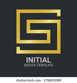 Initial Letter S Logo Icon Creative Design Template
