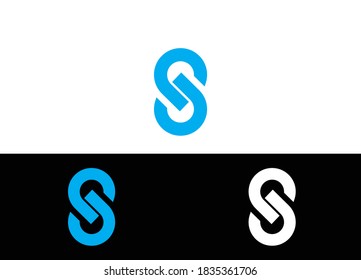 Plantilla de imagen del vector de diseño de la carta inicial S