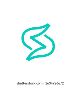 initial letter S logo modern sign template