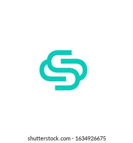 initial letter S logo modern sign template