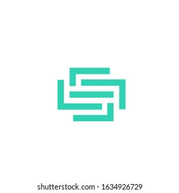 initial letter S logo modern sign template