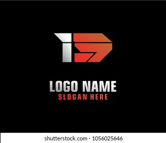 Initial letter I S logo template vector