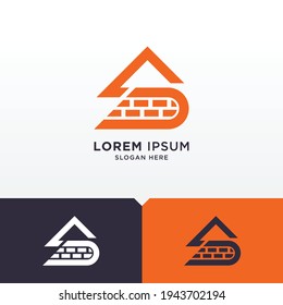 Initial letter S Logo. Wall logo.  A unique, exclusive, elegant, professional, clean, simple, modern logo. Great logo for company with strong feels, It would be perfect for your company