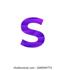 Initial Letter S Low Poly Overlay Logo Design Template. Vector EPS 10