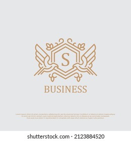 Plantilla de logotipo de carta inicial S de lujo en arte vectorial para restaurante, Royalty, Boutique, Cafe, Hotel, Heraldic, Joyería, Moda y otras ilustraciones vectoriales.