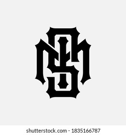 Initial letter S, M, I, SMI, SIM, MSI, MIS, ISM or IMS overlapping, interlock, monogram logo, black color on white background