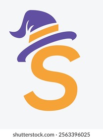 Initial Letter S Magic Hat Logo Design Concept For Magic Fantasy Symbol