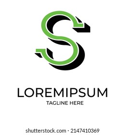 Initial Letter S modern logo design