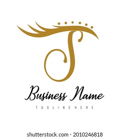 Initial Letter S Modern Luxury Eye Lash, Lashes, Beauty, Salon, Spa, Cosmetic, Makeup Business Logo Concept