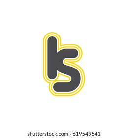 initial letter i and s. is monogram outline logo