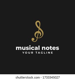 Initial Letter S Music Note Logo Design Template