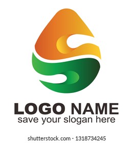 Initial letter S nature logo - Vector