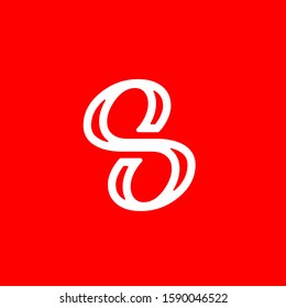 Initial letter S or number 8 logo template with infinity symbol in flat design monogram illustration