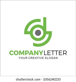 Initial Letter S O D Design Logo with Camera Icon Digital