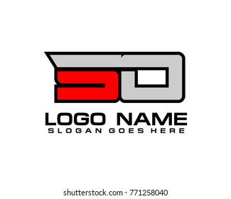 Initial letter S & O logo template vector