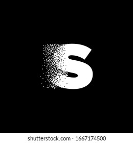 Initial Letter S Particle Effect Logo Design