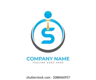 initial letter S People, Human Logo. Businessman Logo Vector illustrations. Vector Logo design for business and consulting company.