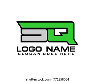 Initial letter S & Q logo template vector