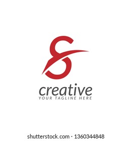 Initial Letter S Red Creative Design Logo