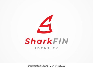 Initial Letter S Sharkfin Logo, modern Letter S with sharkfin combination, vector illustration