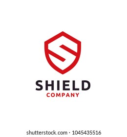 Initial Letter S Shield Armor for Secure Safe Secret Strong Smart Label Emblem Badge logo design vector