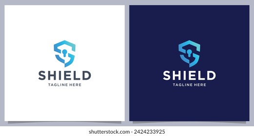 Initial Letter S Shield Armor for Secure Safe Secret Strong Smart Label Emblem Badge logo design vector.
