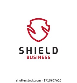 Initial letter s shield logo icon. Vector illustration. Modern design