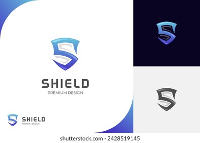 Initial Letter S Shield logo icon design with Secure Safe Secret Strong graphic illustration logo design vector symbol